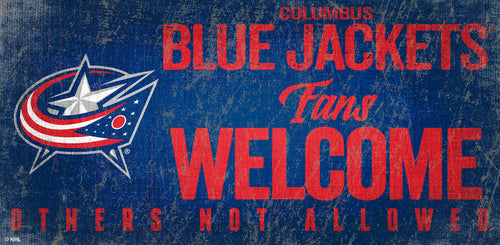 Columbus Blue Jackets 0847-Fans Welcome 6x12