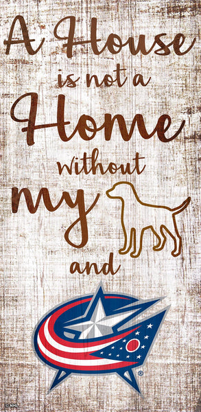 Columbus Blue Jackets 0867-A House is not a Home 6x12
