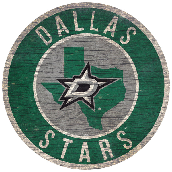Dallas Stars 0866-12in Circle w/State