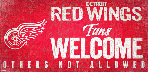 Detroit Red Wings 0847-Fans Welcome 6x12