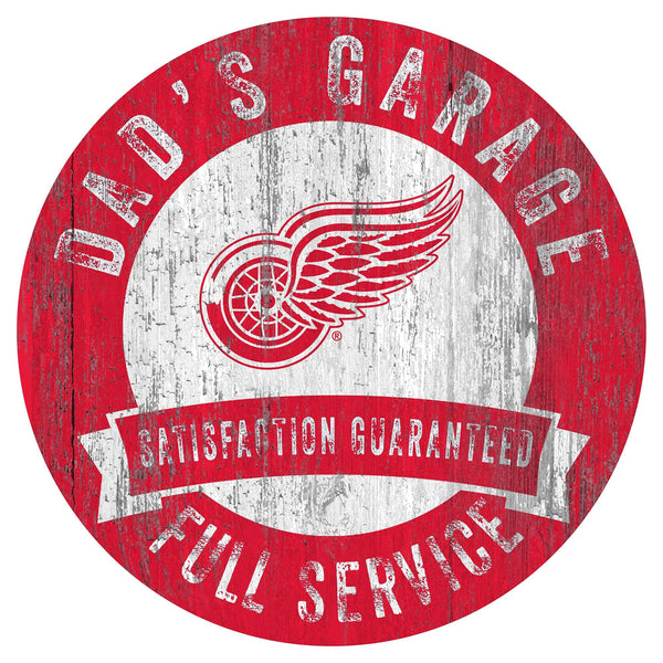 Detroit Red Wings 0862-12in Dad's Garage Circle