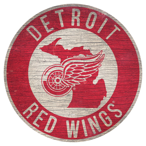 Detroit Red Wings 0866-12in Circle w/State