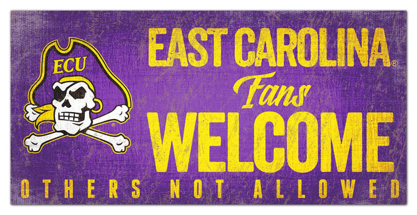 East Carolina Panthers 0847-Fans Welcome 6x12