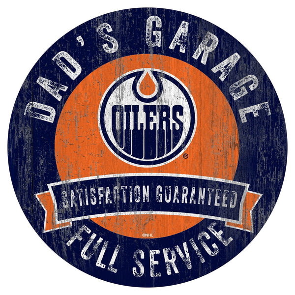 Edmonton Oilers 0862-12in Dad's Garage Circle