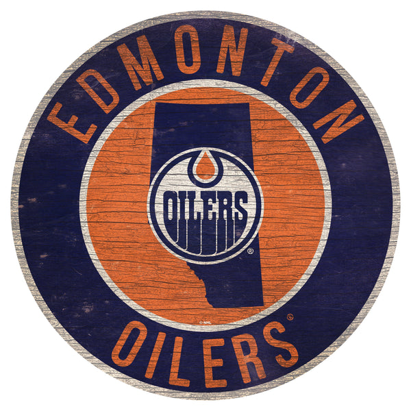 Edmonton Oilers 0866-12in Circle w/State