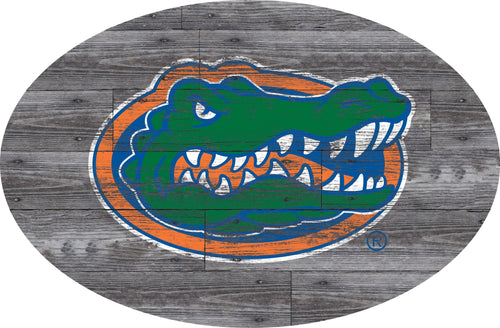 Florida Gators 0773-46in Distressed Wood Oval