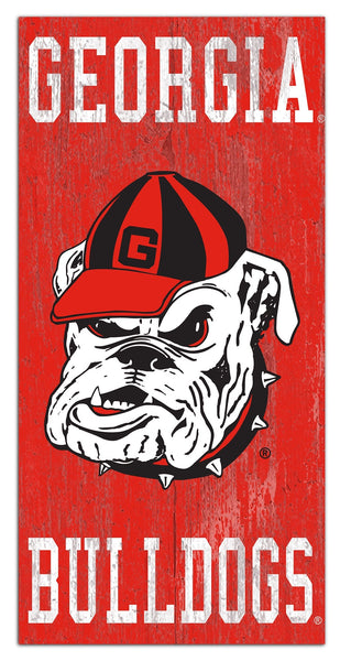 Georgia Bulldogs 0786-Heritage Logo w/ Team Name 6x12