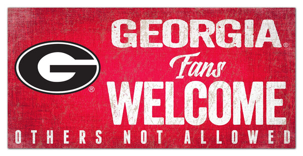 Georgia Bulldogs 0847-Fans Welcome 6x12