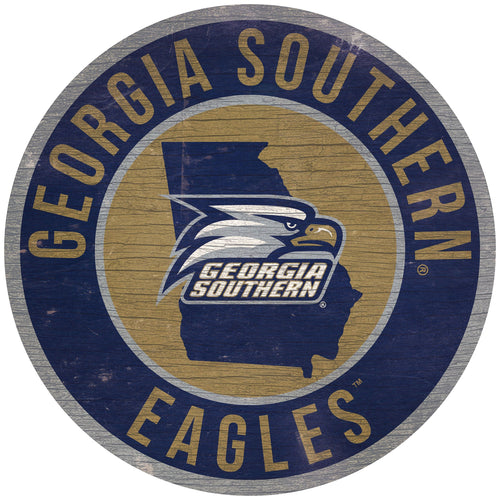 Georgia Southern 0866-12in Circle w/State