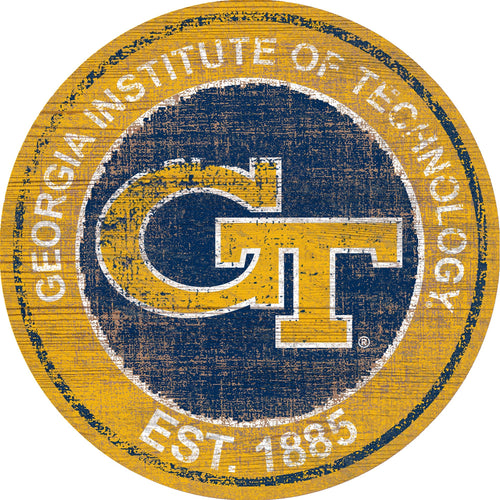 Georgia Tech Yellow Jackets 0744-Heritage Logo Round