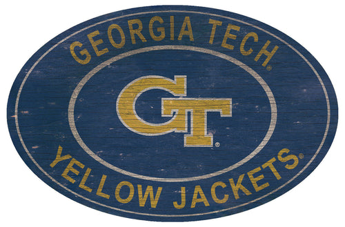 Georgia Tech Yellow Jackets 0801-46in Heritage Logo Oval