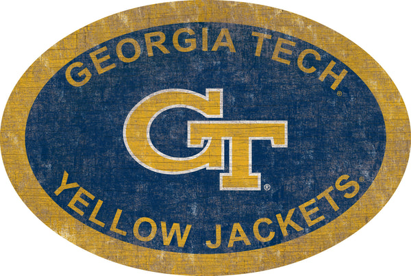 Georgia Tech Yellow Jackets 0805-46in Team Color Oval