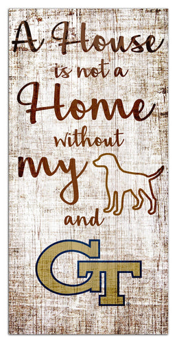 Georgia Tech Yellow Jackets 0867-A House is not a Home 6x12