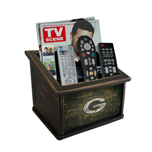 Green Bay Packers 0764-Distressed Media Organizer w/ Team Color