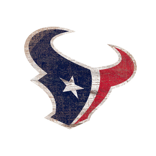 Houston Texans 0843-Distressed Logo Cutout 24in