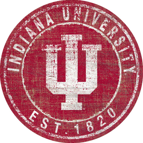 Indiana Hoosiers 0744-Heritage Logo Round