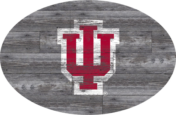Indiana Hoosiers 0773-46in Distressed Wood Oval