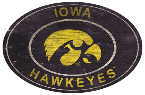 Iowa Hawkeyes 0801-46in Heritage Logo Oval