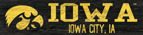 Iowa Hawkeyes 0846-Team Name 6x24