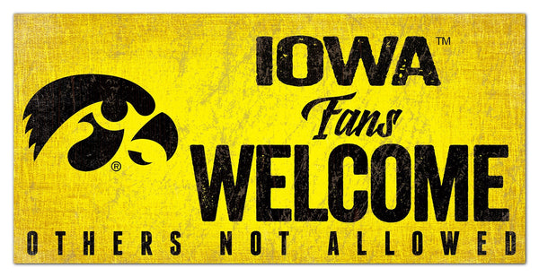 Iowa Hawkeyes 0847-Fans Welcome 6x12