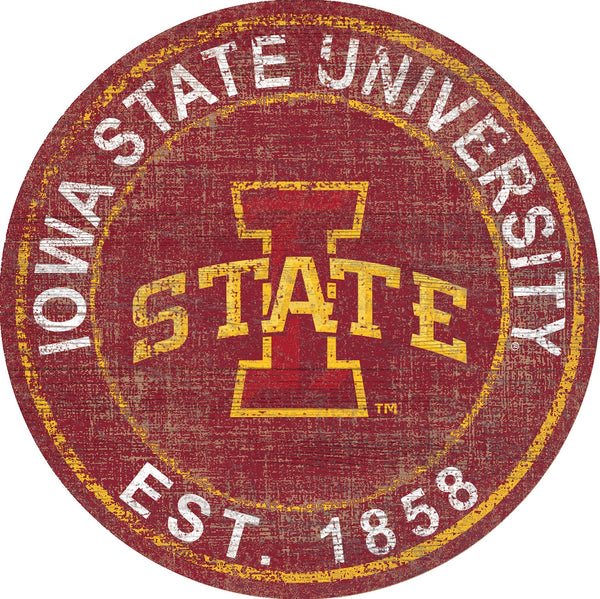Iowa State Cyclones 0744-Heritage Logo Round