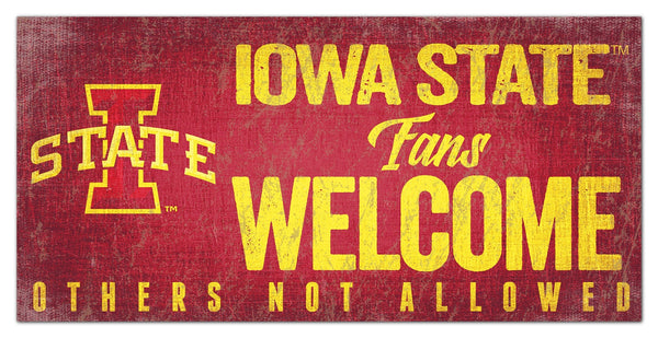 Iowa State Cyclones 0847-Fans Welcome 6x12