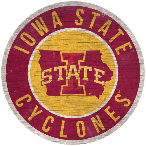 Iowa State Cyclones 0866-12in Circle w/State