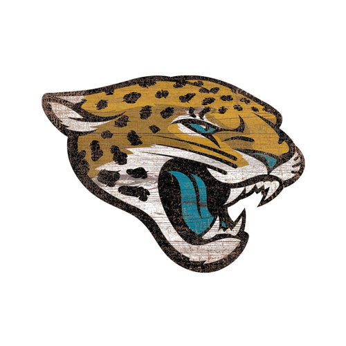 Jacksonville Jaguars 0843-Distressed Logo Cutout 24in