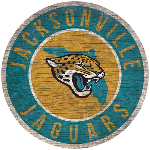 Jacksonville Jaguars 0866-12in Circle w/State