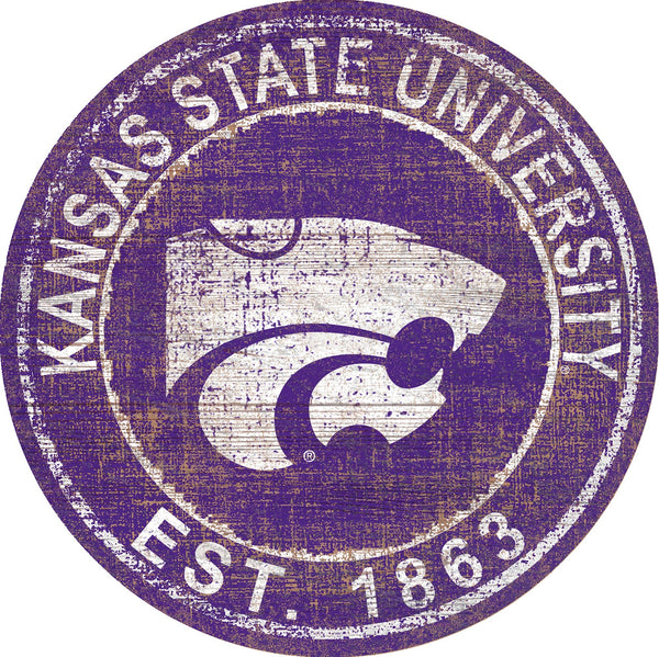 Kansas State Wildcats 0744-Heritage Logo Round