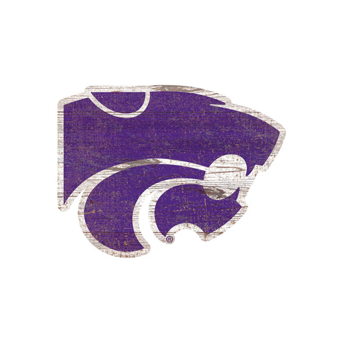 Kansas State Wildcats 0843-Distressed Logo Cutout 24in