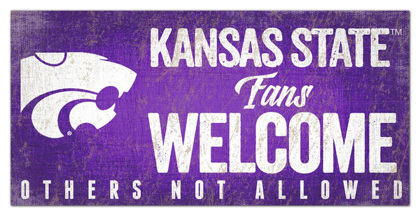 Kansas State Wildcats 0847-Fans Welcome 6x12
