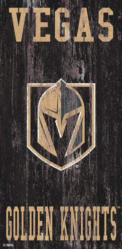 Las Vegas Golden Knights 0786-Heritage Logo w/ Team Name 6x12
