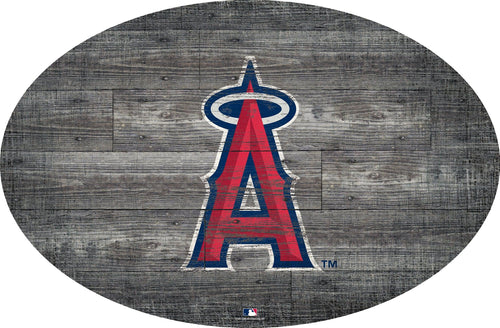 Los Angeles Angels 0773-46in Distressed Wood Oval