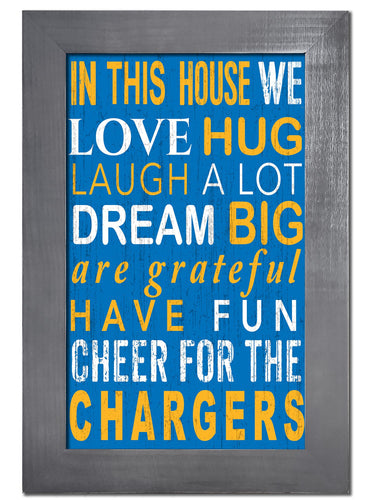 Los Angeles Chargers 0725-Color In This House 11x19