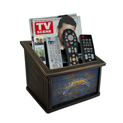 Los Angeles Chargers 0764-Distressed Media Organizer w/ Team Color