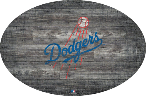 Los Angeles Dodgers 0773-46in Distressed Wood Oval