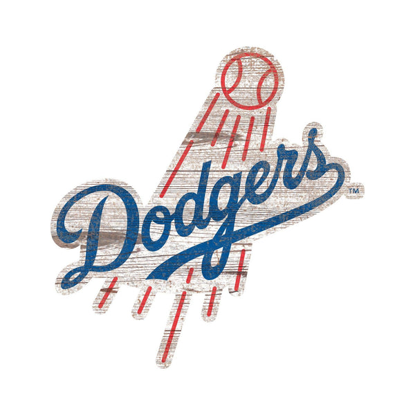 Los Angeles Dodgers 0843-Distressed Logo Cutout 24in