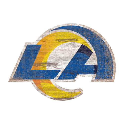 Los Angeles Rams 0843-Distressed Logo Cutout 24in