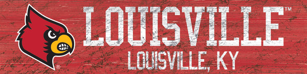 Louisville Cardinals 0846-Team Name 6x24