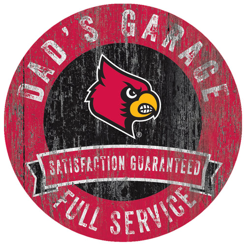 Louisville Cardinals 0862-12in Dad's Garage Circle