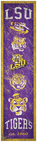 LSU Tigers 0787-Heritage Banner 6x24