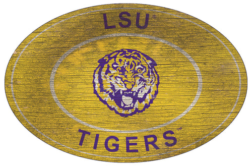 LSU Tigers 0801-46in Heritage Logo Oval