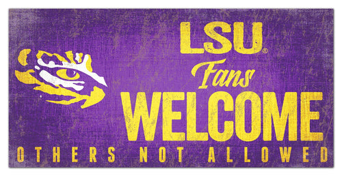 LSU Tigers 0847-Fans Welcome 6x12