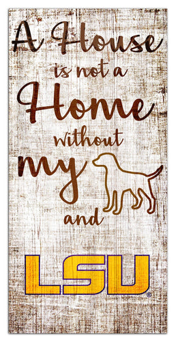 LSU Tigers 0867-A House is not a Home 6x12