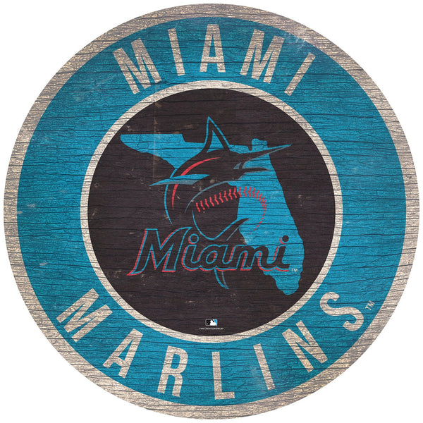Maimi Marlins 0866-12in Circle w/State