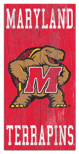 Maryland Terrapins 0786-Heritage Logo w/ Team Name 6x12
