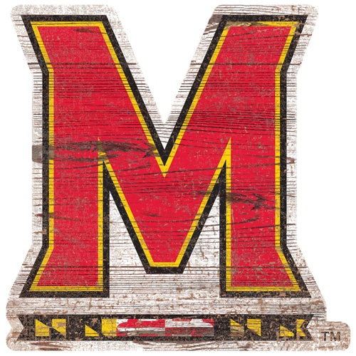 Maryland Terrapins 0843-Distressed Logo Cutout 24in