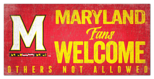 Maryland Terrapins 0847-Fans Welcome 6x12