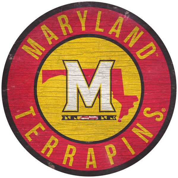 Maryland Terrapins 0866-12in Circle w/State